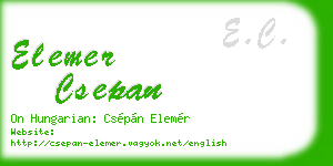 elemer csepan business card